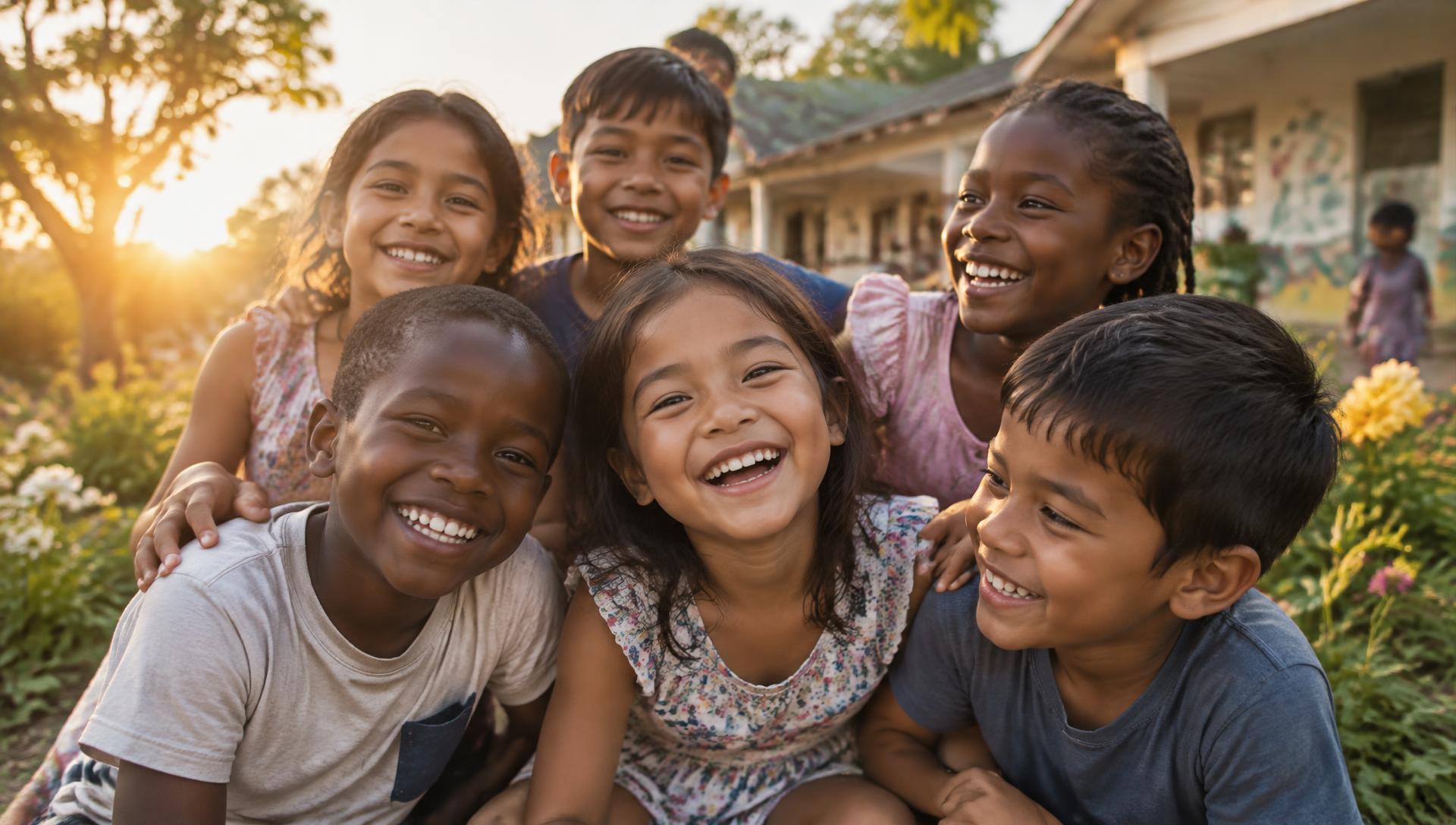 Happy children at ST Thomas Childhood Orphanage Home